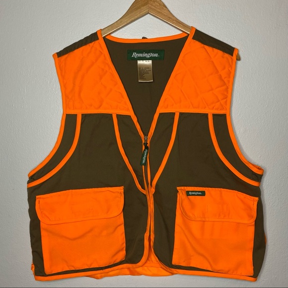 Remington Other - Remington Orange and Brown Hunting Vest size XL